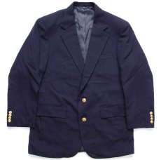 画像1: 80s USA製 CHAPS ラルフローレン 2つボタン ウール テーラードジャケット 紺ブレ★ブレザー (1)
