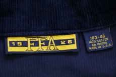 画像5: USA製 FFA NEW YORK チェーン刺繍&パッチ コットン コーデュロイ ファーマーズジャケット 紺 48 (5)