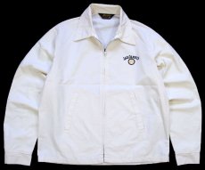 画像1: 80s Swingster JACK DANIEL'S OLD No.7 ジャックダニエル ロゴ刺繍 ジャケット アイボリー M (1)