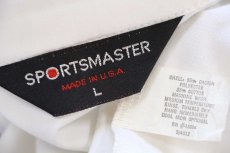 画像5: 80s USA製 SPORTSMASTER Payson,Az エルクス チェーン刺繍 星条旗パッチ付き ジャケット 白 L (5)