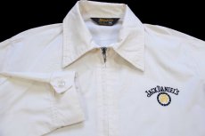 画像3: 80s Swingster JACK DANIEL'S OLD No.7 ジャックダニエル ロゴ刺繍 ジャケット アイボリー M (3)