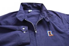 画像3: 70s USA製 ARTEX ROADWAY ロゴ刺繍 ジャケット ナス紺 フェード L (3)