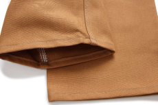 画像7: 新品★USA製 carharttカーハート ダブルニー ダック地 ペインターパンツ 茶 W32 L30 (7)