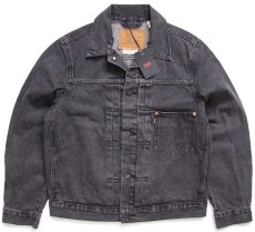 画像1: 新品★LEVI'S PREMIUM リーバイス TYPE I TRUCKER 先染め ブラック デニムジャケット S★1st ファースト (1)
