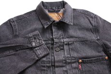 画像3: 新品★LEVI'S PREMIUM リーバイス TYPE I TRUCKER 先染め ブラック デニムジャケット S★1st ファースト (3)