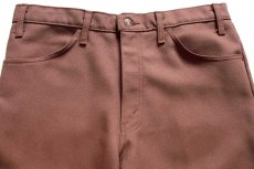 画像4: 90s USA製 Levi'sリーバイス 517 ポリエステルパンツ チョコレート W36 L32★139 スタプレ ブーツカット (4)