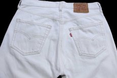 画像5: 90s USA製 Levi'sリーバイス 501 ホワイト デニムパンツ W32★A8 (5)