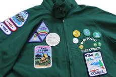 画像3: 80s USA製 GIRL SCOUTS UTAH COUNCIL ガールスカウト パッチ&缶バッジ付き ジャケット 緑 ボーイズXL (3)