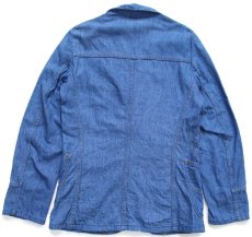 画像2: 70s ベルギー製 LEEリー 2つボタン デニム テーラードジャケット★ブレザー ユーロ (2)