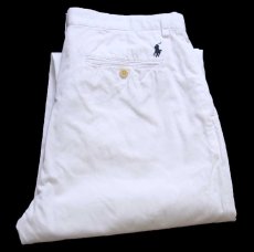 画像1: 00s ポロ ラルフローレン PROSPECT PANT コットンパンツ 白 W33 L30★356 (1)