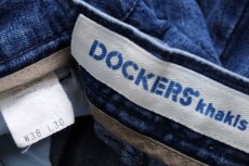 画像6: 90s DOCKERSドッカーズ ツータック デニム トラウザーズ W38 L30★Levi'sリーバイス (6)