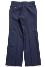 画像3: 80s Levi'sリーバイス Action Slacks STA-PRESTスタプレ スラックス ポリエステルパンツ 濃紺 W33 (3)