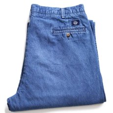 画像1: 90s DOCKERSドッカーズ ツータック デニム トラウザーズ W38 L30★Levi'sリーバイス (1)