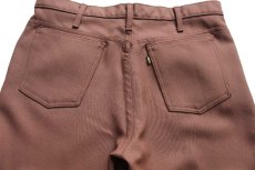 画像5: 90s USA製 Levi'sリーバイス 517 ポリエステルパンツ チョコレート W36 L32★139 スタプレ ブーツカット (5)