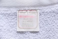 画像4: 80s USA製 Tropicale ロゴ ライン入り スウェット カーディガン 白 XL (4)