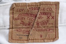 画像6: 90s USA製 Levi'sリーバイス 501 ホワイト デニムパンツ W32★A8 (6)
