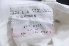 画像7: 90s USA製 Levi'sリーバイス 501 ホワイト デニムパンツ W24 L30★A12 (7)