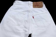 画像5: 90s USA製 Levi'sリーバイス 501 ホワイト デニムパンツ W24 L30★A12 (5)