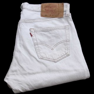 90s USA製 Levi'sリーバイス 501 ホワイト デニムパンツ W34☆A9