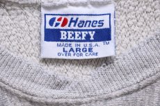 画像5: 80s USA製 Hanes OSU OKLAHOMA STATE マスコット ペンキ飛び リバースウィーブ スウェット 杢グレー L (5)