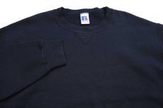 画像3: 90s メキシコ製 RUSSELLラッセル 無地 前V スウェット 黒 M★ブランク (3)