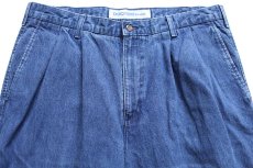 画像4: 90s DOCKERSドッカーズ ツータック デニム トラウザーズ W38 L30★Levi'sリーバイス (4)