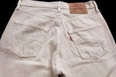 画像5: 90s USA製 Levi'sリーバイス 501 カラーデニムパンツ カーキ W29 L30★A7 (5)