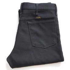 画像1: 00s メキシコ製 Wranglerラングラー 82BK ランチャードレスジーンズ フレア ポリエステルパンツ ブラック W33 L29★167 スタプレ (1)