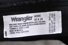 画像6: 00s メキシコ製 Wranglerラングラー 82BK ランチャードレスジーンズ フレア ポリエステルパンツ ブラック W33 L29★167 スタプレ (6)