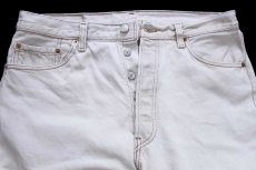 画像4: 90s USA製 Levi'sリーバイス 501 カラーデニムパンツ ライトカーキ W34★A14 (4)