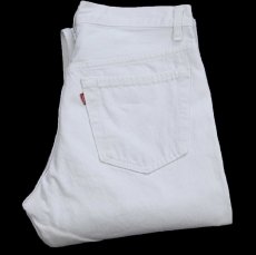 画像1: 90s USA製 Levi'sリーバイス 501 ホワイト デニムパンツ W31 L32★A10 ユーロ (1)