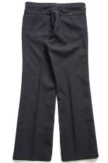 画像3: 00s メキシコ製 Wranglerラングラー 82BK ランチャードレスジーンズ フレア ポリエステルパンツ ブラック W33 L29★167 スタプレ (3)