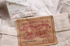 画像6: 90s USA製 Levi'sリーバイス 501 カラーデニムパンツ カーキ W29 L30★A7 (6)