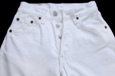 画像4: 90s USA製 Levi'sリーバイス 501 ホワイト デニムパンツ W24 L30★A12 (4)