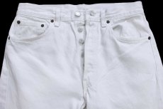 画像4: 90s USA製 Levi'sリーバイス 501 ホワイト デニムパンツ W31 L32★A10 ユーロ (4)