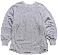 画像2: 80s USA製 Hanes OSU OKLAHOMA STATE マスコット ペンキ飛び リバースウィーブ スウェット 杢グレー L (2)