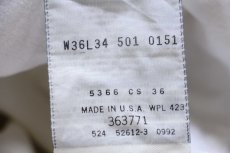画像7: 90s USA製 Levi'sリーバイス 501 ホワイト デニムパンツ W36 L34★A2 (7)