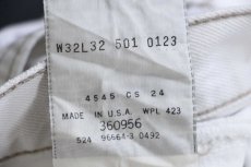 画像7: 90s USA製 Levi'sリーバイス 501 ホワイト デニムパンツ W32★A8 (7)