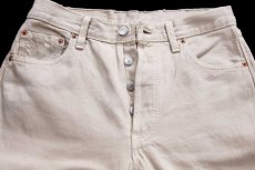 画像4: 90s USA製 Levi'sリーバイス 501 カラーデニムパンツ カーキ W29 L30★A7 (4)