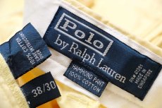 画像6: 90s ポロ ラルフローレン HAMMOND PANT ツータック コットンパンツ 薄黄 W38 L30★357 (6)