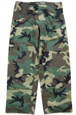 画像2: 90s 米軍 U.S.ARMY ECWCS GEN1 ウッドランドカモ GORE-TEXゴアテックス ナイロン オーバーパンツ L-L (2)