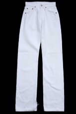 画像2: 90s USA製 Levi'sリーバイス 501 ホワイト デニムパンツ W24 L30★A12 (2)
