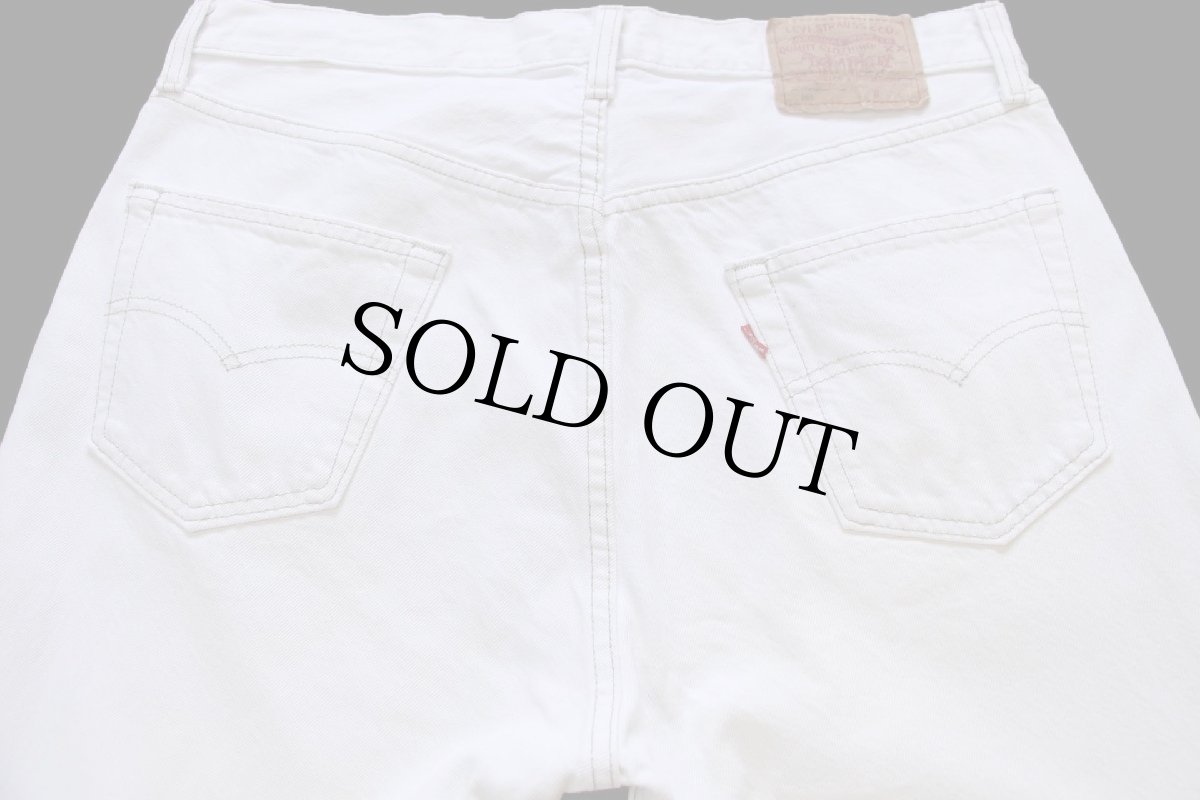 画像5: 90s USA製 Levi'sリーバイス 501 ホワイト デニムパンツ W36★A2 (5)