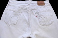 画像5: 90s USA製 Levi'sリーバイス 501 ホワイト デニムパンツ W36 L34★A2 (5)