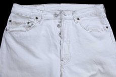 画像4: 90s USA製 Levi'sリーバイス 501 ホワイト デニムパンツ W32★A8 (4)