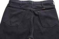 画像5: 00s メキシコ製 Wranglerラングラー 82BK ランチャードレスジーンズ フレア ポリエステルパンツ ブラック W33 L29★167 スタプレ (5)