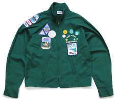 画像2: 80s USA製 GIRL SCOUTS UTAH COUNCIL ガールスカウト パッチ&缶バッジ付き ジャケット 緑 ボーイズXL (2)