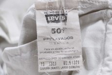 画像6: 90s USA製 Levi'sリーバイス 501 ホワイト デニムパンツ W31 L32★A10 ユーロ (6)