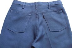 画像5: 80s USA製 Levi'sリーバイス 517 ポリエステルパンツ ブルーグレー W36 L30★スタプレ ブーツカット (5)