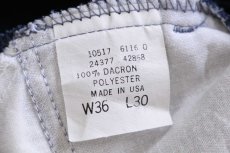 画像6: 80s USA製 Levi'sリーバイス 517 ポリエステルパンツ ブルーグレー W36 L30★スタプレ ブーツカット (6)
